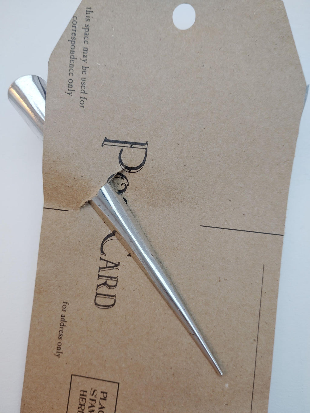 VINTAGE Green Crystal Metal Hair Clip